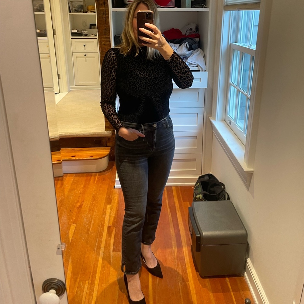 Ted Baker Black Leopard Print Blouse